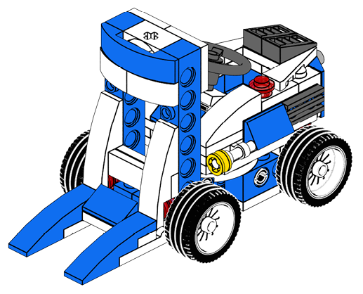 Mini Forklift | STEM-набір Fun Building Blocks | Makerzoid