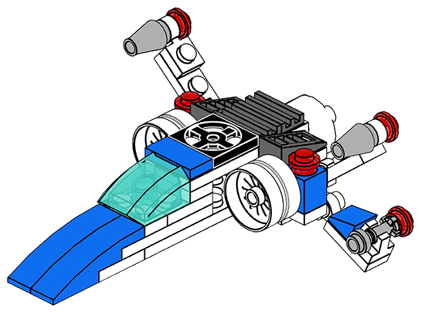 X-Wing Fighter | STEM-набір Fun Building Blocks | Makerzoid