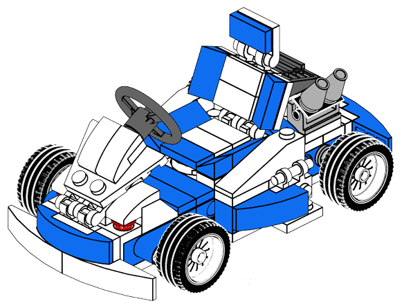 Go-Kart | STEM-набір Fun Building Blocks | Makerzoid