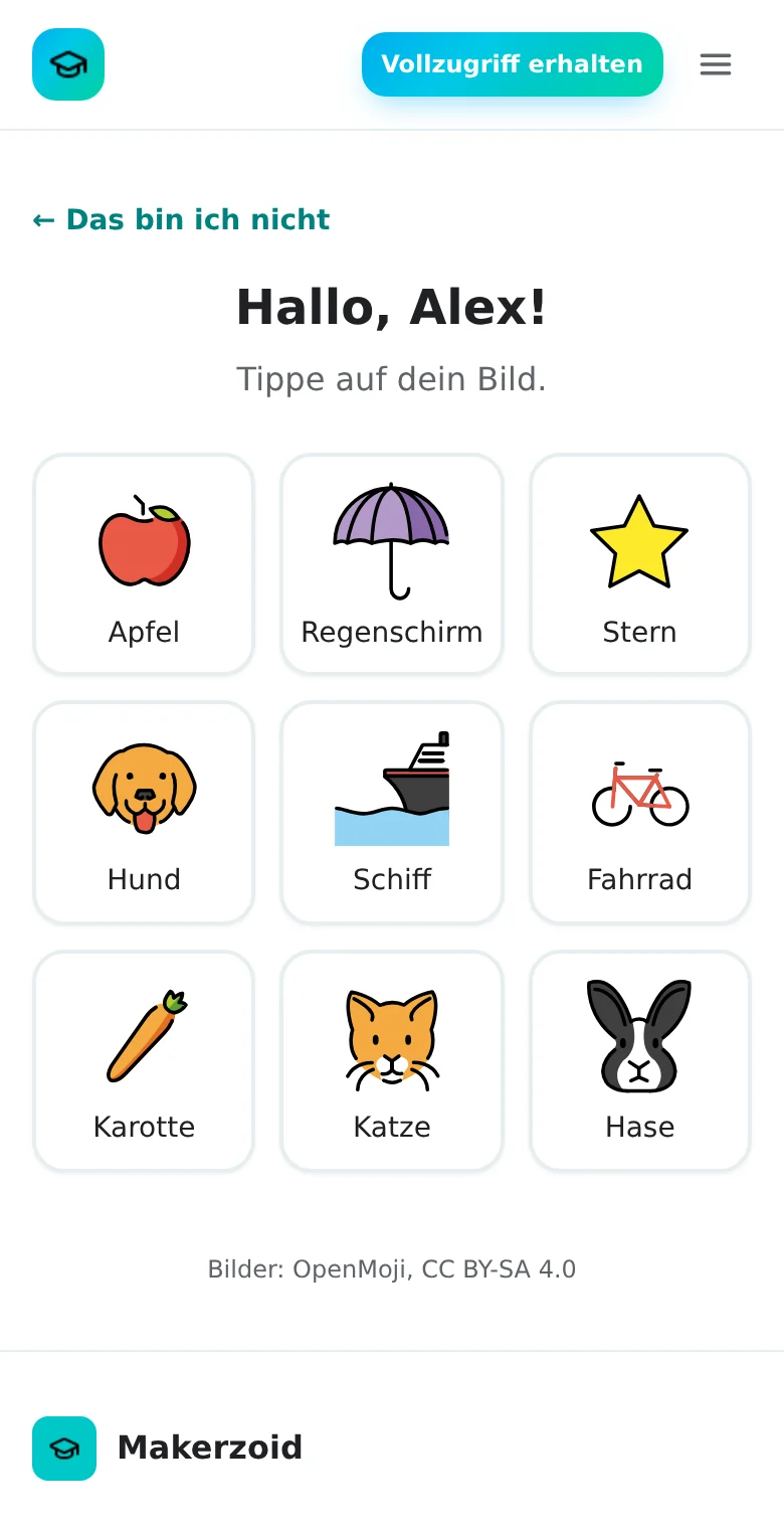 Schüleranmeldung: eigenes Bild auf dem Handy auswählen