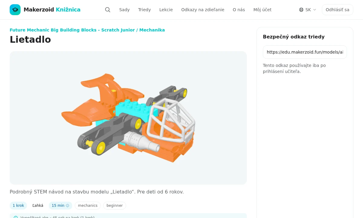 Stránka modelu s 3D obálkou